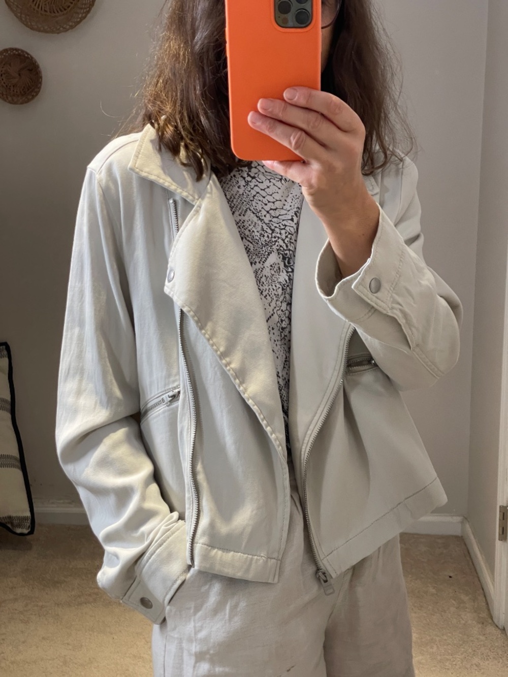Express soft short jacket chalk women M for spring